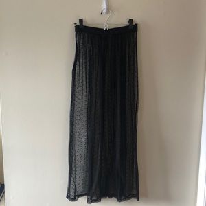 Sheer black skirt with swiss dot details!